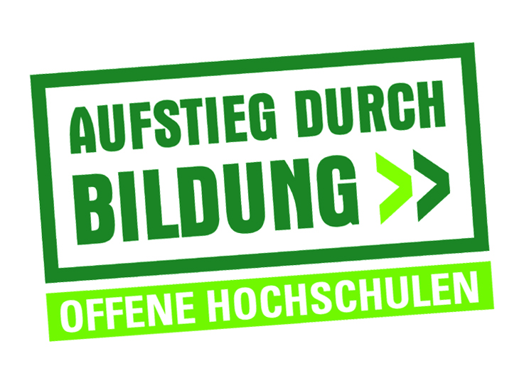 Bild zeigt Logo vom Bundesminsterium für Bildung und Forschung sowie Logo Aufstieg durch Bildung Offene Hochschulen.